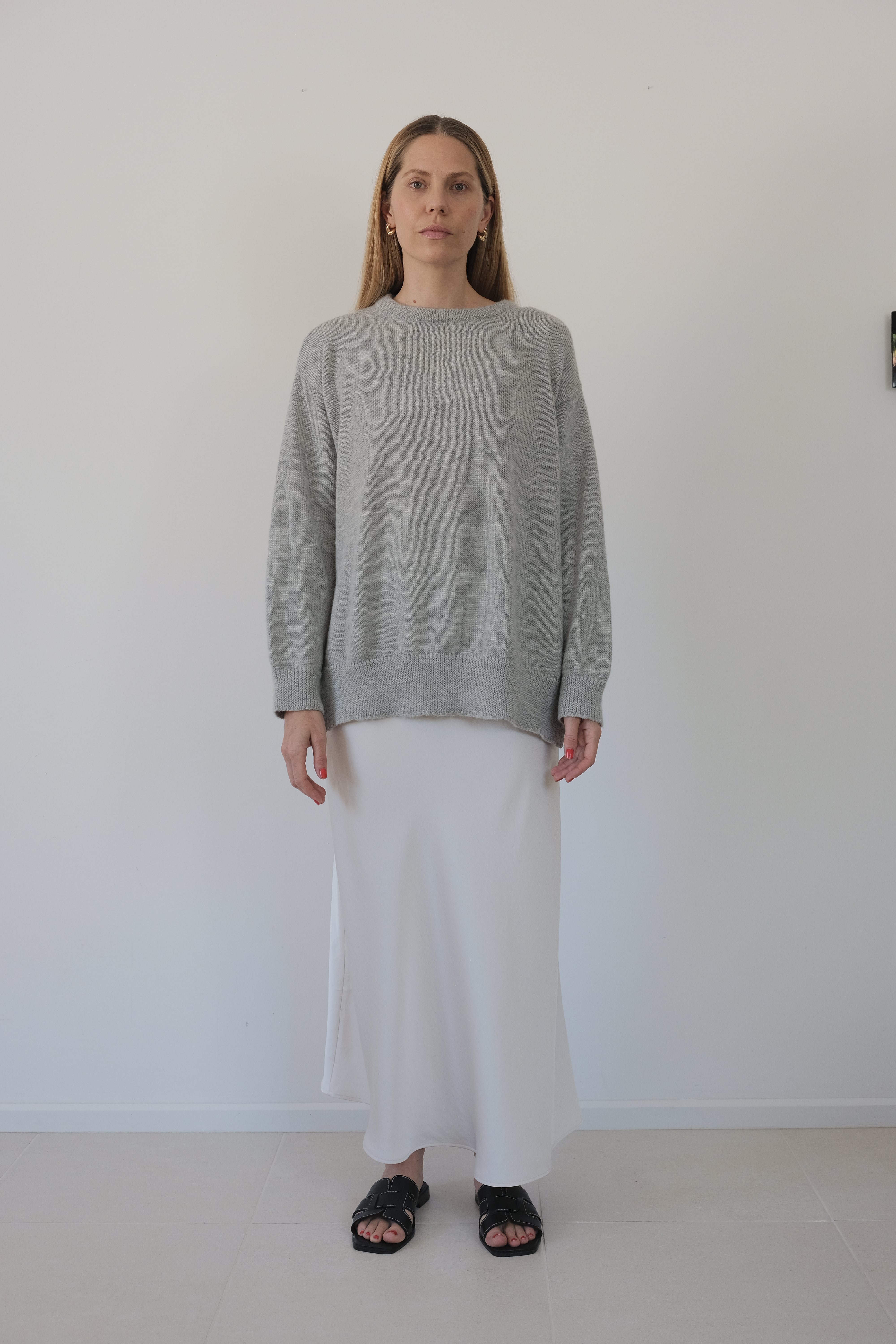 Stockholm Baby Alpaca Wool Jumper (Light Grey)
