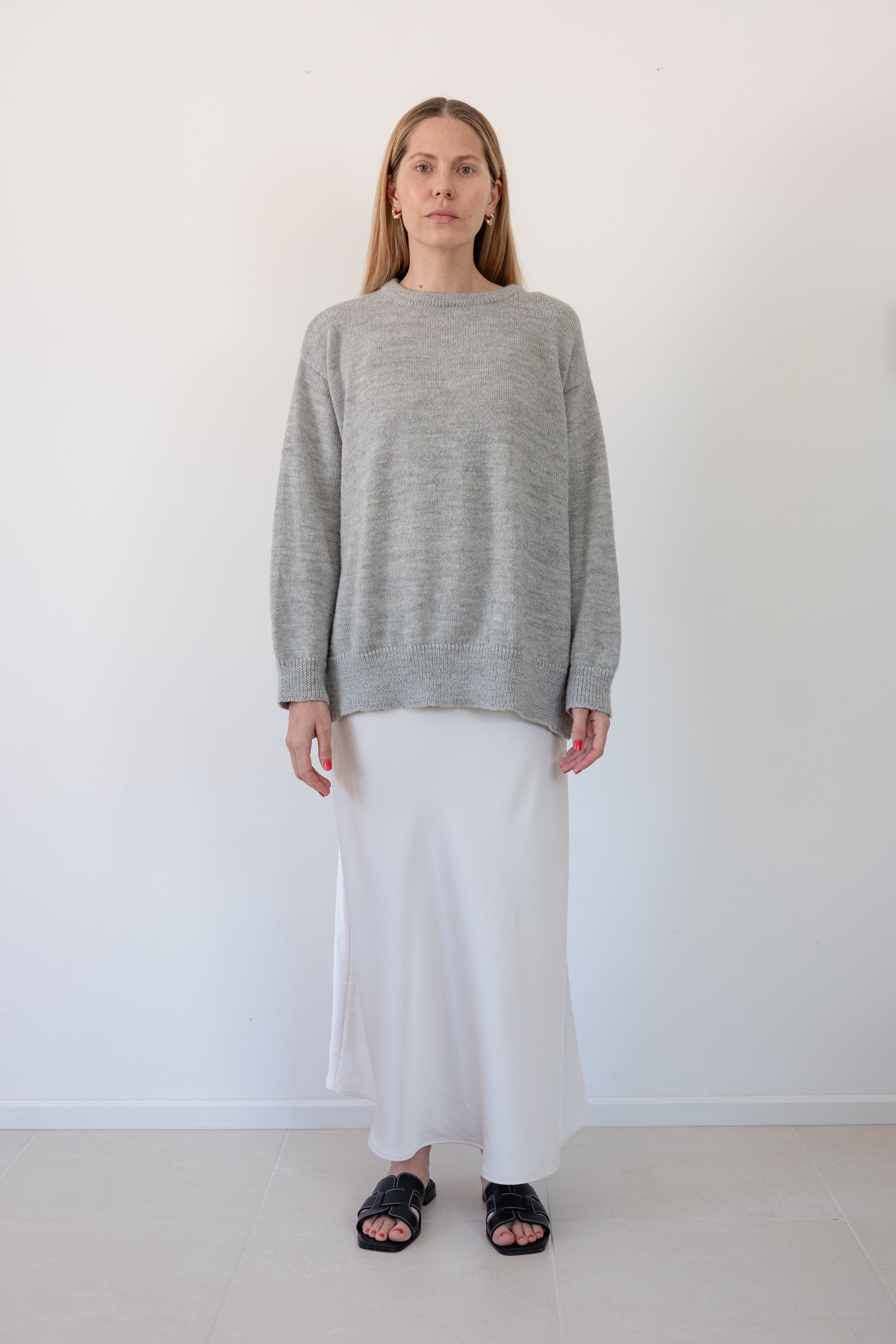 Stockholm Baby Alpaca Wool Jumper (Light Grey)