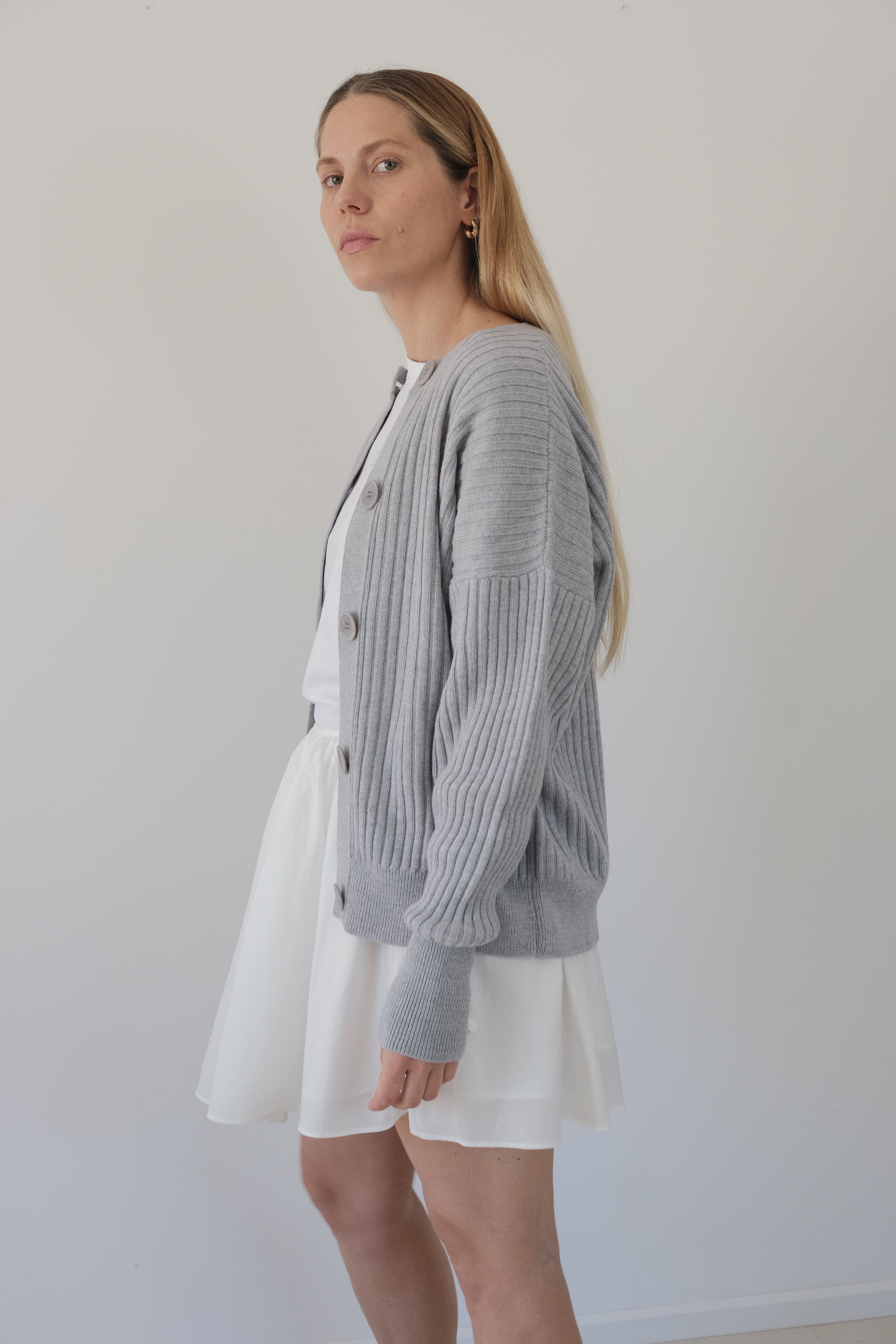 Copenhagen Cashwool Cardigan (Light Grey)