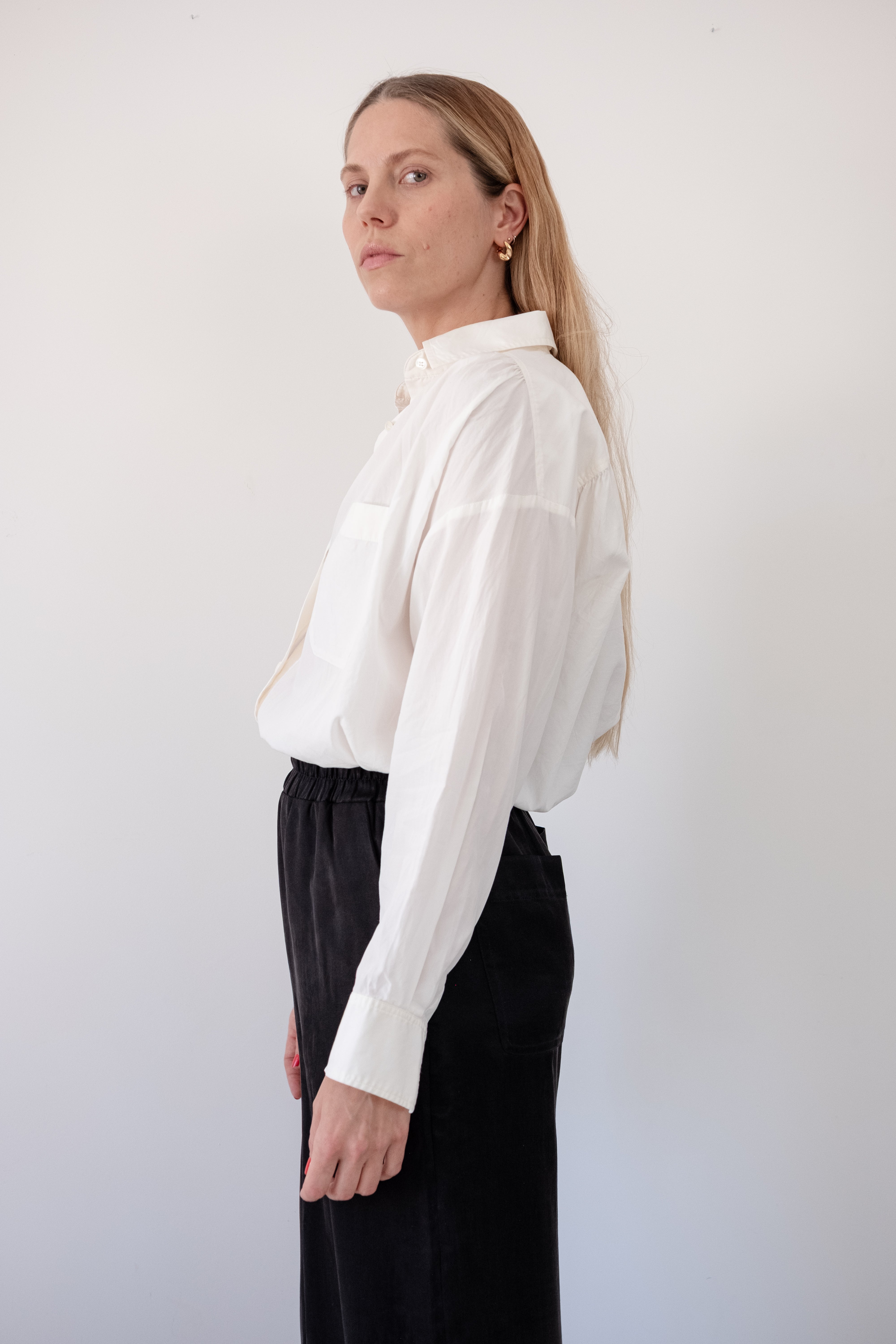 Madrid Wide Leg Tencel Trousers (Black Silky)