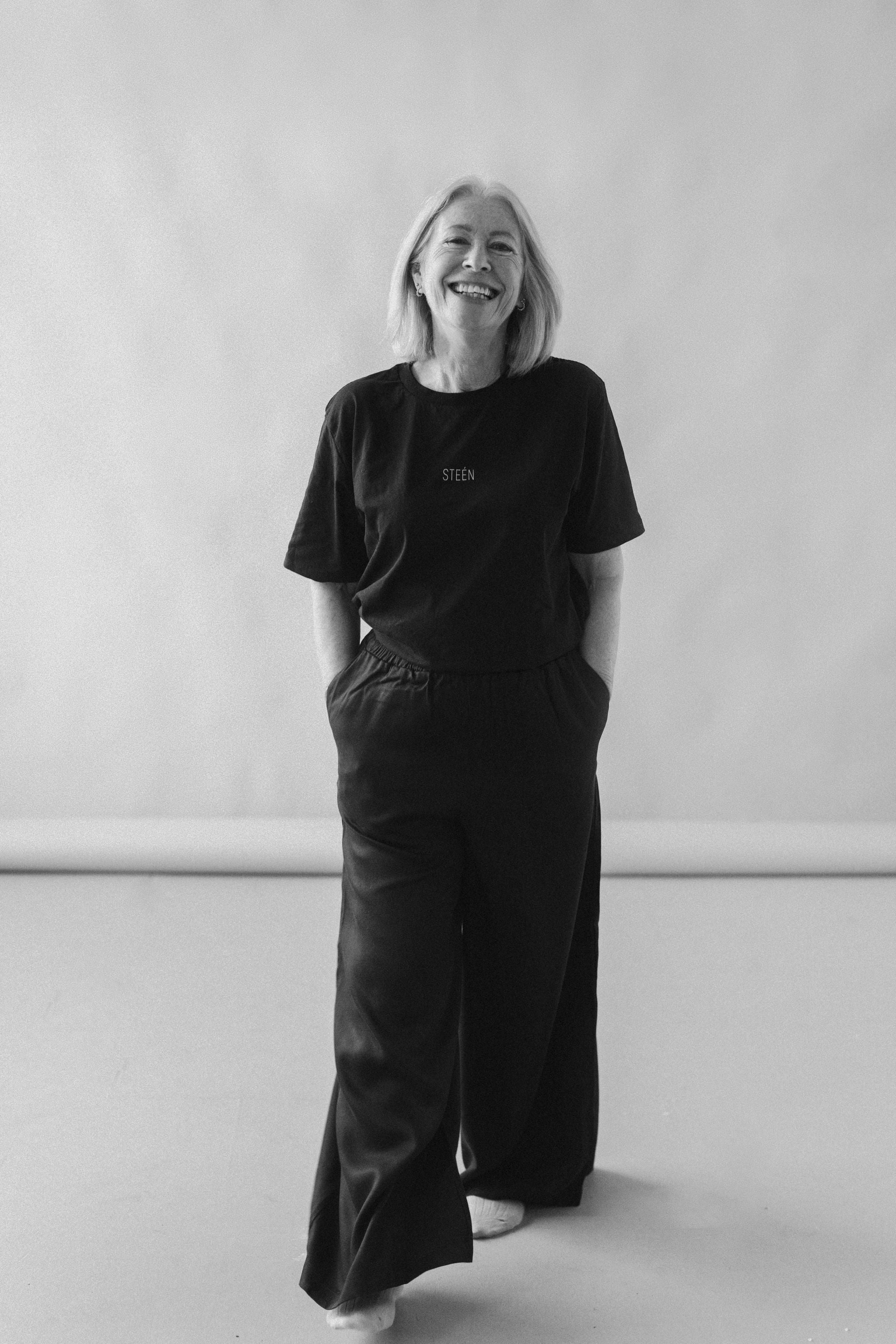 Madrid Wide Leg Tencel Trousers (Black Silky)