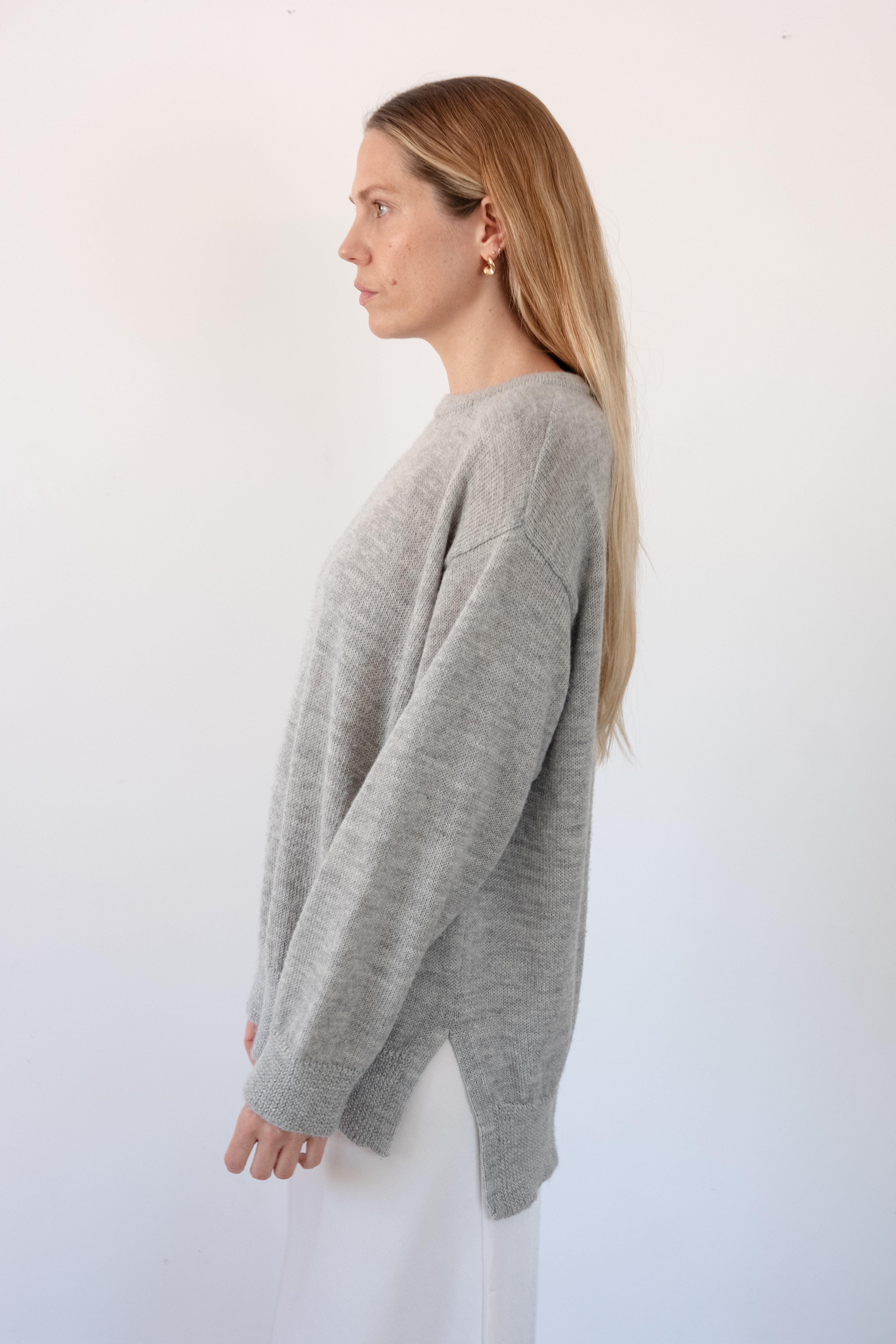 Stockholm Baby Alpaca Wool Jumper (Light Grey)