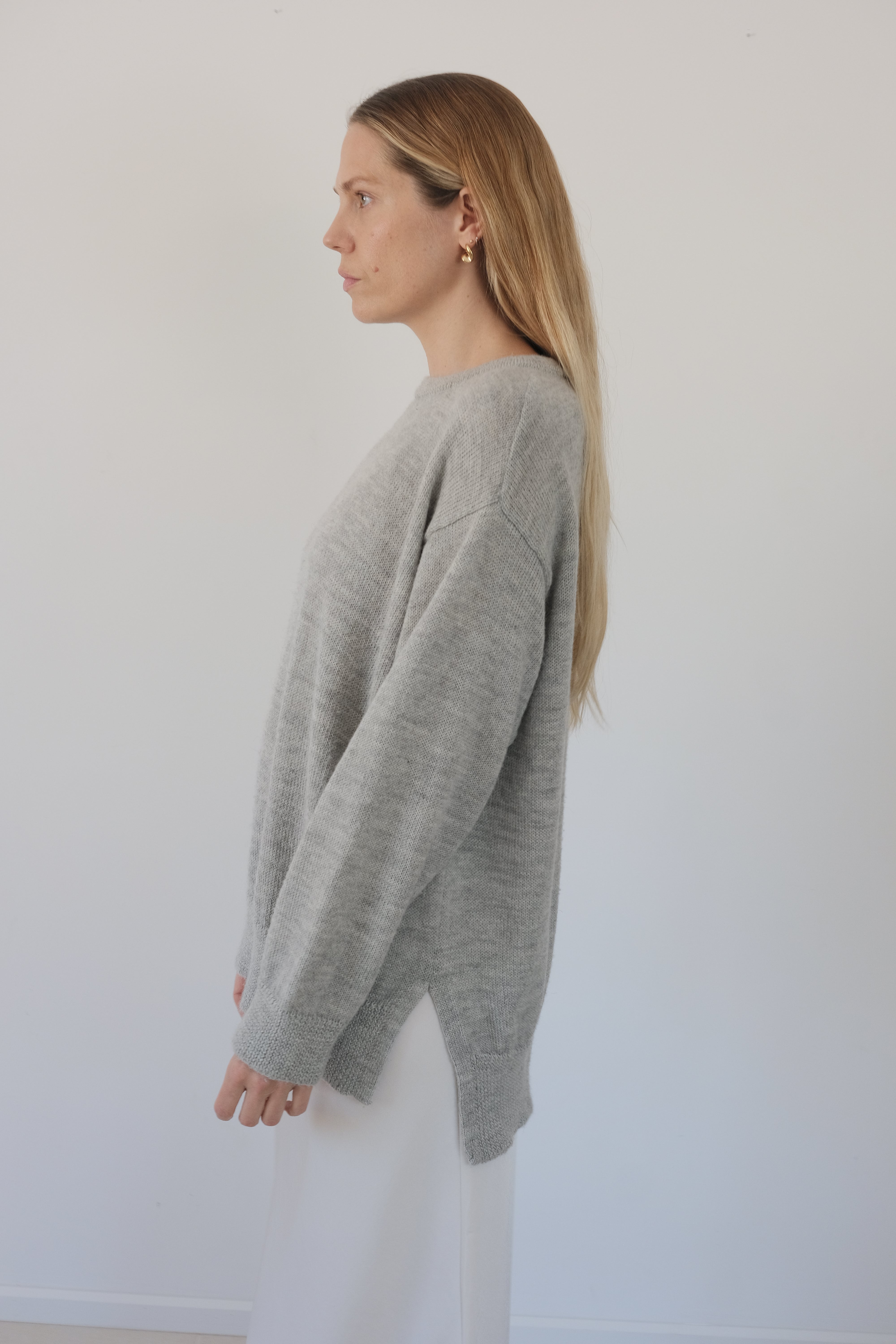 Stockholm Baby Alpaca Wool Jumper (Light Grey)
